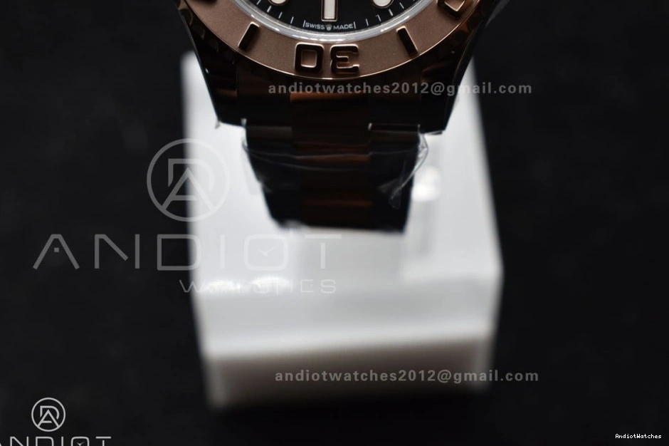 Best Minimalist Case Yacht-Master Dial Edition 37mm 268621 1216 and CVSF 316L A Black SS 1:1 RG Bracelet 0403